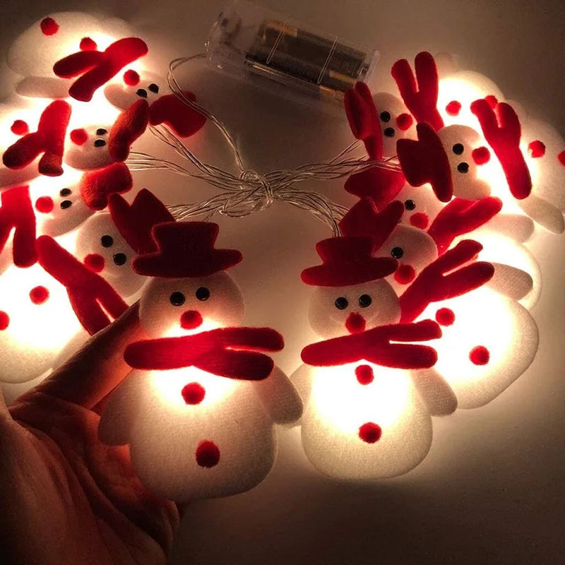 SnowmanGlow | Plysj snemand lyskæder til julefester 3