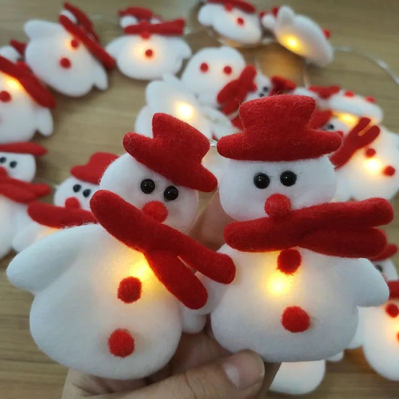 SnowmanGlow | Plysj snemand lyskæder til julefester 4