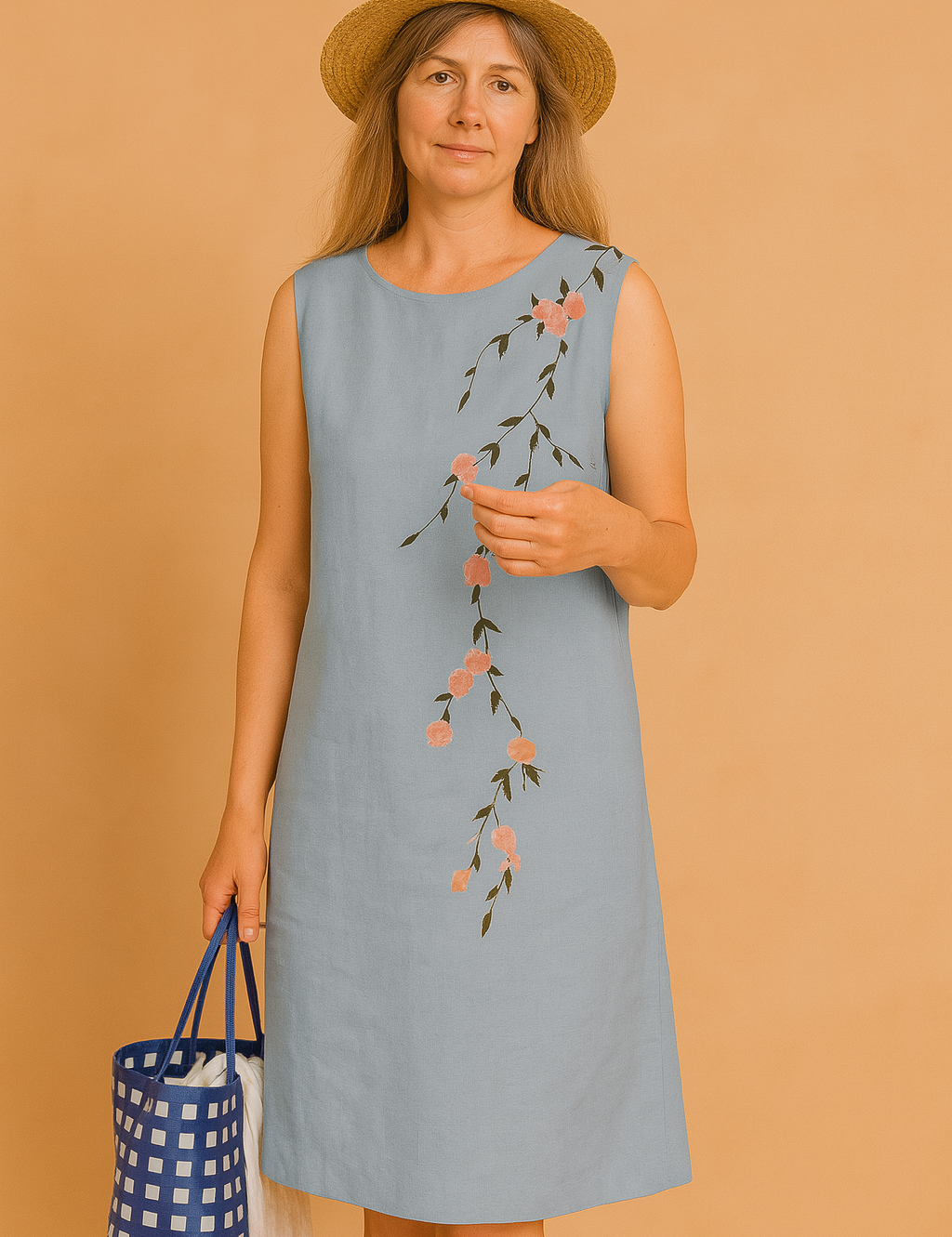 Sofia | Broderet blomsterprintet sommerkjole 1