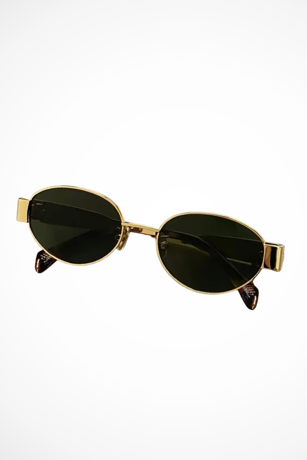 Solbriller Dame med Ovale Linser og Slank Metalramme - Elegant og Minimalistisk Stil 3