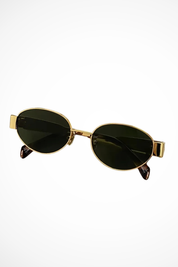 Solbriller Dame med Ovale Linser og Slank Metalramme - Elegant og Minimalistisk Stil 3