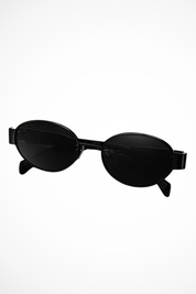 Solbriller Dame med Ovale Linser og Slank Metalramme - Elegant og Minimalistisk Stil 4