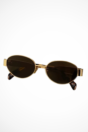Solbriller Dame med Ovale Linser og Slank Metalramme - Elegant og Minimalistisk Stil 6
