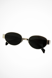 Solbriller Dame med Ovale Linser og Slank Metalramme - Elegant og Minimalistisk Stil 7