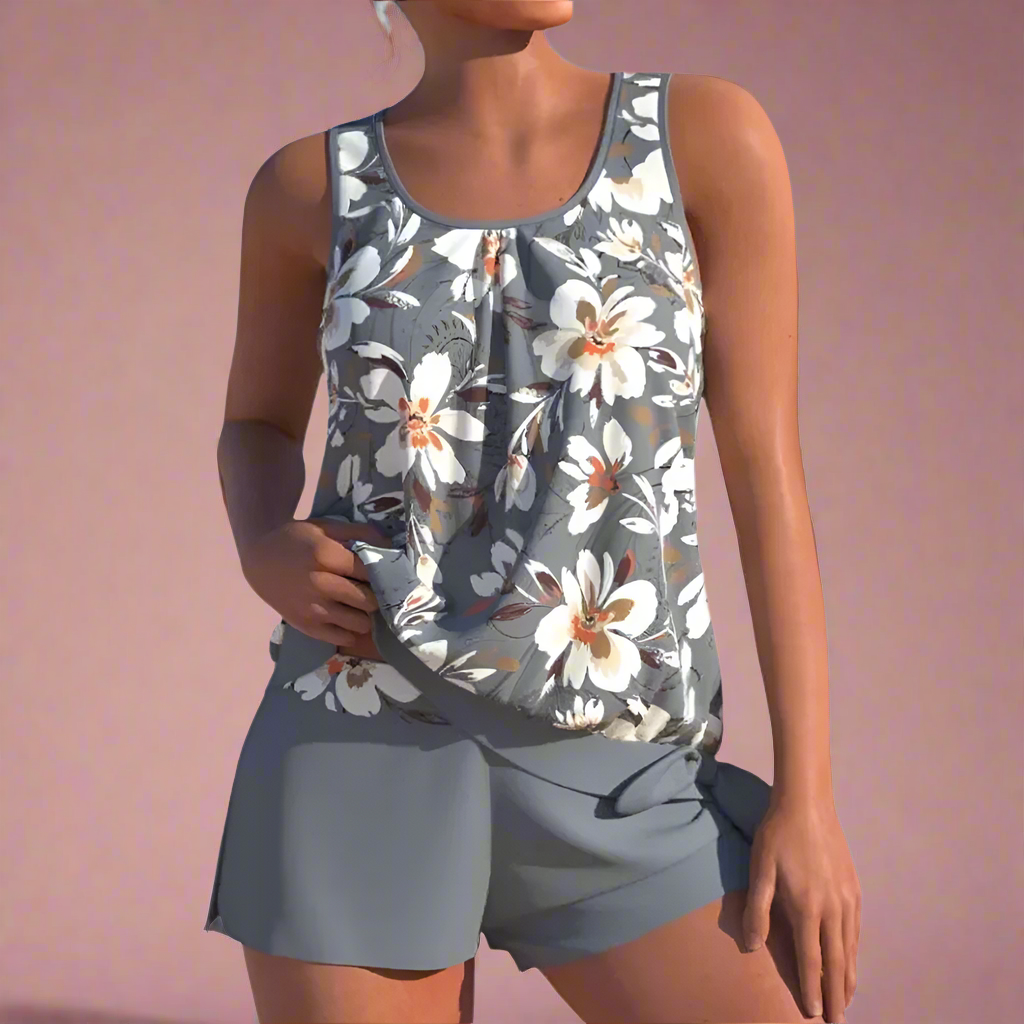 Sommersæt Til Kvinder - Blomstret Top Og Shorts, Elegant Og Komfortabelt Outfit Til Varme Dage 3