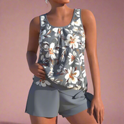 Sommersæt Til Kvinder - Blomstret Top Og Shorts, Elegant Og Komfortabelt Outfit Til Varme Dage 3