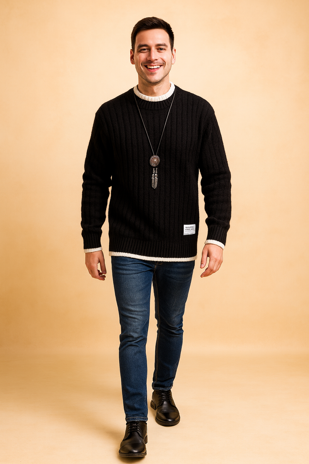 Søren | Klassisk sweater med rund hals 1