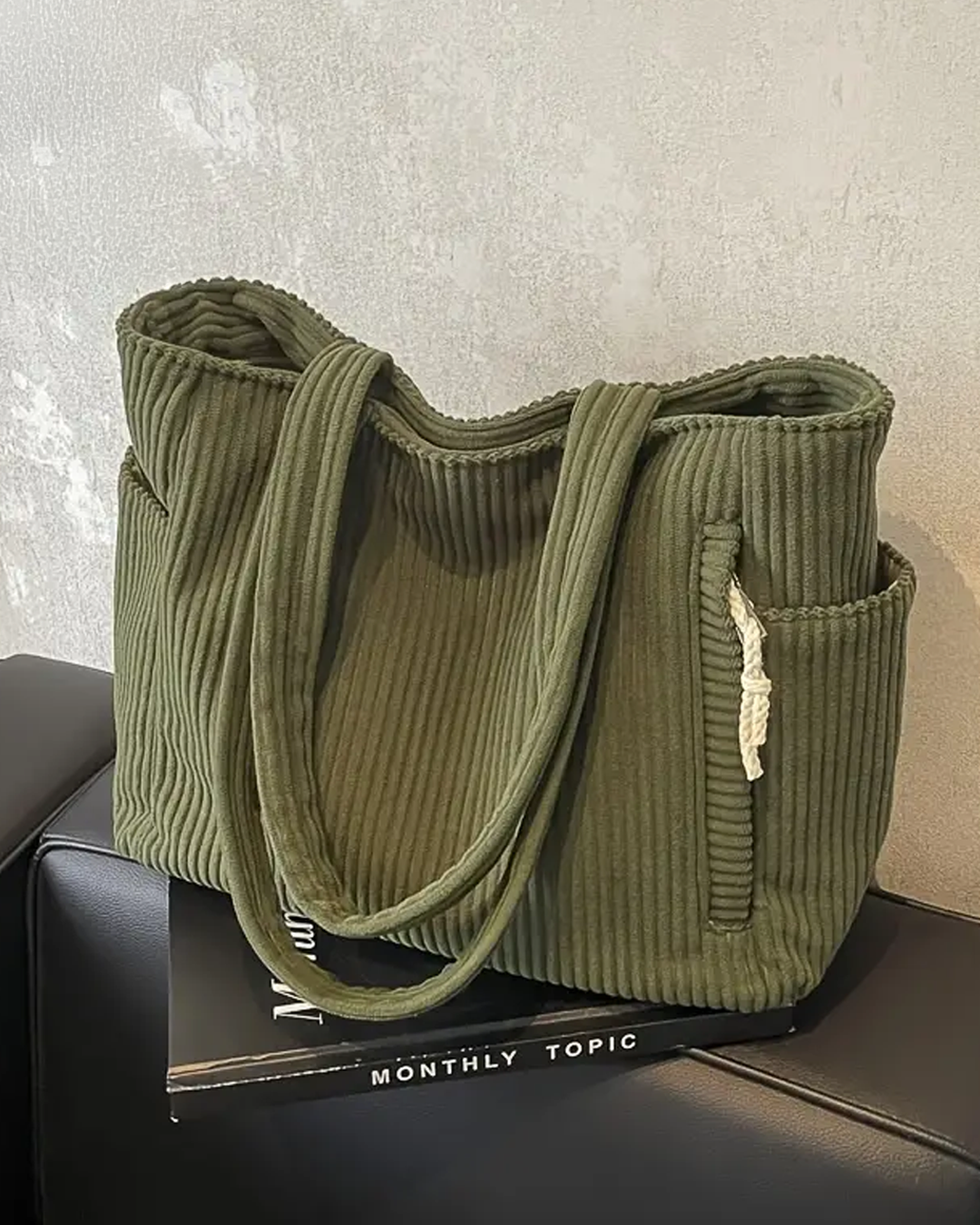 Stilfuld Casual Skuldertaske med Justerbar Snordetalje – Praktisk og Elegant 0
