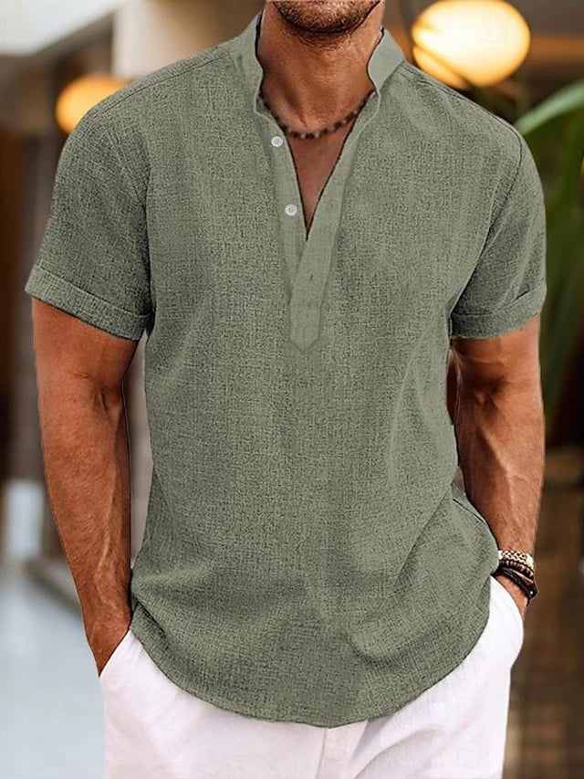 Stilfuld V-hals Poloshirt til Mænd - Elegant og Komfortabel T-shirt til Hverdagsbrug 7