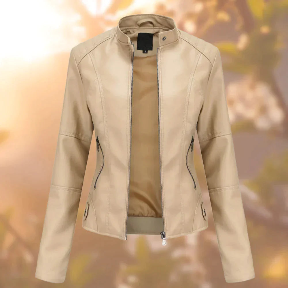 Stilfuld bikerjakke til kvinder | Slim fit 3