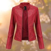Stilfuld bikerjakke til kvinder | Slim fit 4