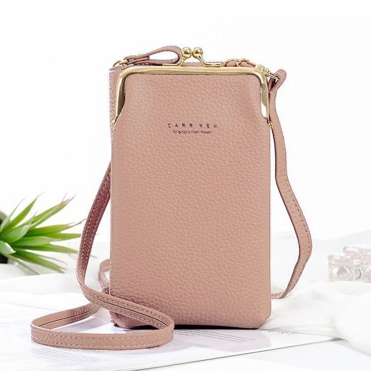 Stilfuld crossbody-telefontaske til kvinder i slidstærkt PU-læder 0