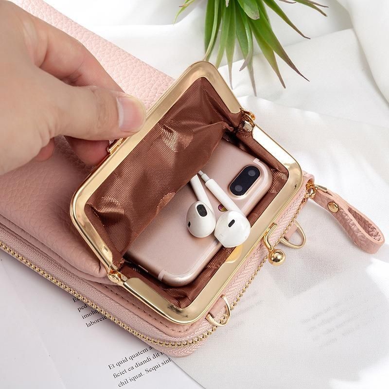 Stilfuld crossbody-telefontaske til kvinder i slidstærkt PU-læder 3