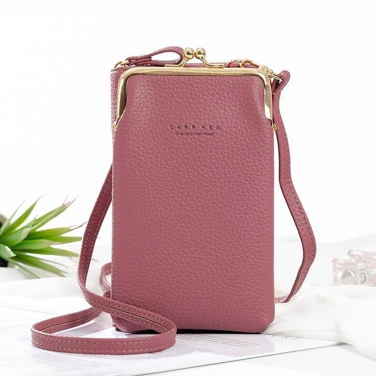 Stilfuld crossbody-telefontaske til kvinder i slidstærkt PU-læder 8