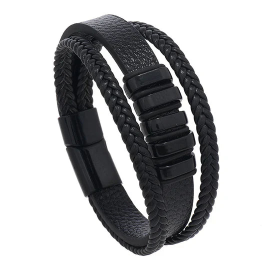 Stilfuldt Læderarmbånd til Mænd med Magnetisk Lås – Justerbart Design i Ægte Læder 2