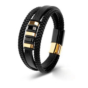 Stilfuldt Læderarmbånd til Mænd med Magnetisk Lås – Justerbart Design i Ægte Læder 3