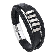 Stilfuldt Læderarmbånd til Mænd med Magnetisk Lås – Justerbart Design i Ægte Læder 4