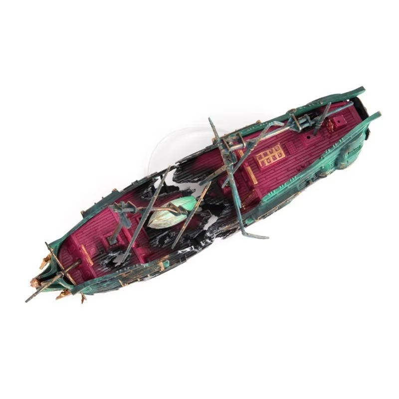 Store akvariedekorationer - Båd 5