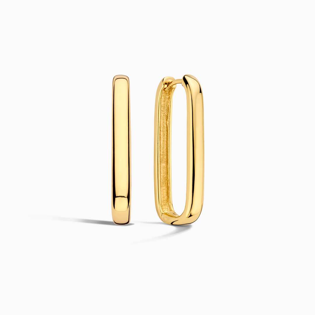 Store guld hoop øreringe – Elegant Smykker 0