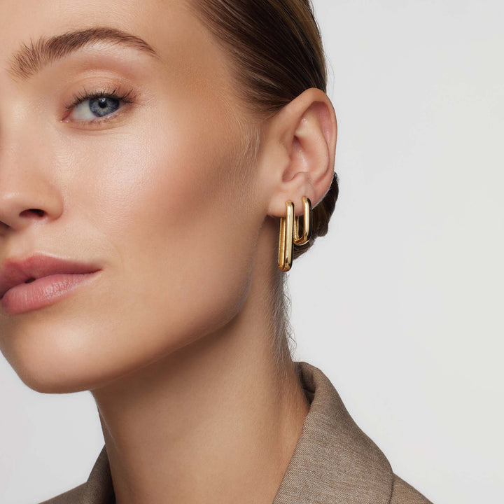 Store guld hoop øreringe – Elegant Smykker 2