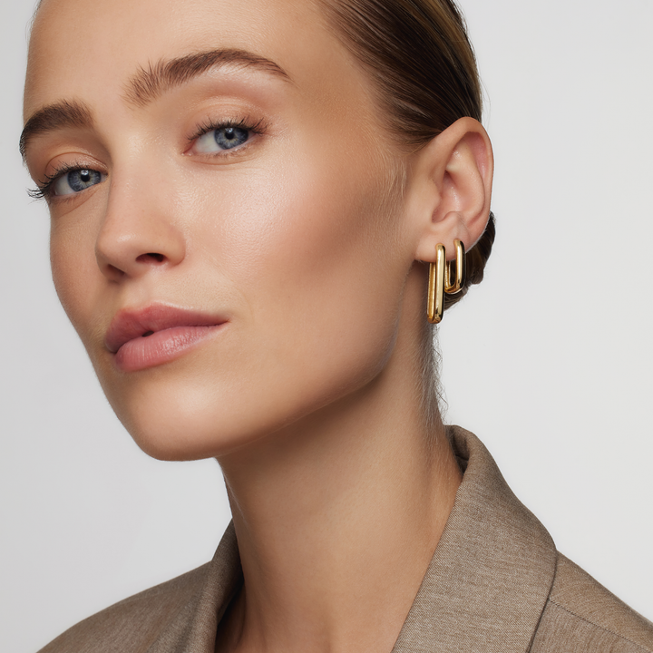 Store guld hoop øreringe – Elegant Smykker 3