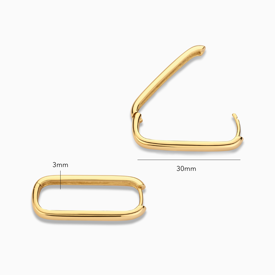 Store guld hoop øreringe – Elegant Smykker 5