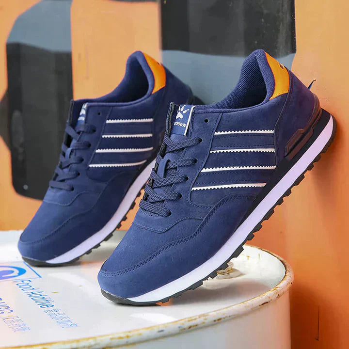 Støttende herresneakers i behageligt, polstret stof 1