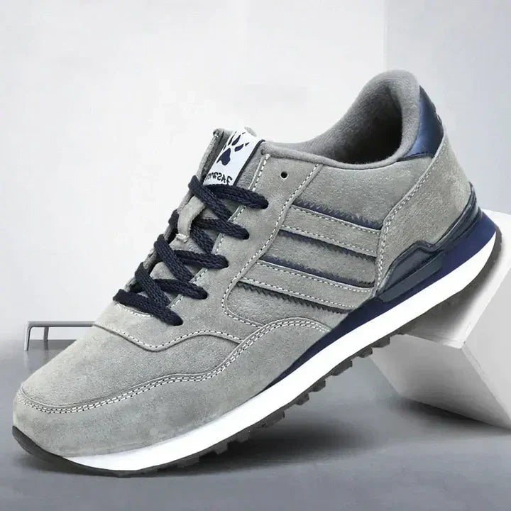 Støttende herresneakers i behageligt, polstret stof 4