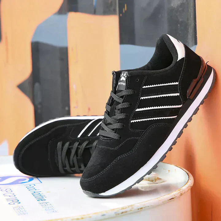 Støttende herresneakers i behageligt, polstret stof 8