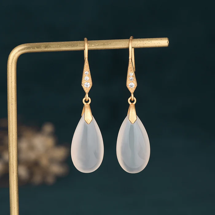 Strålende månesten øreringe – Elegante smykker 0