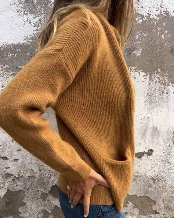 Strickjacke Damen - Langer Cardigan mit Reißverschluss und Fronttaschen, Lockere Passform für Alltag und Büro 5