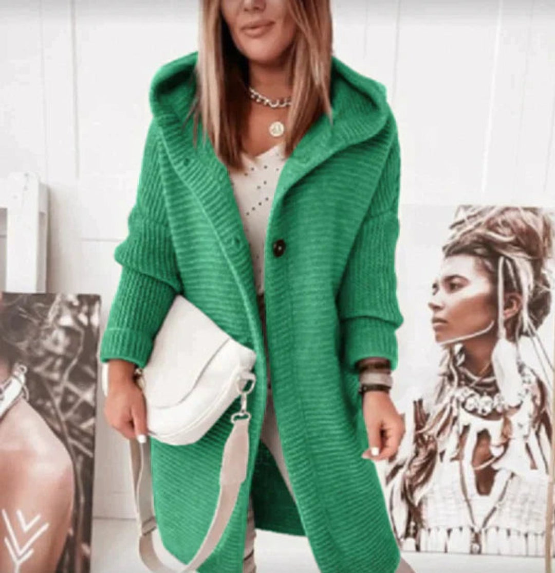 Strickjacke Damen Lang Mit Kapuze Oversized Warm – Elegante Cardigan Für Übergang Und Winter 5