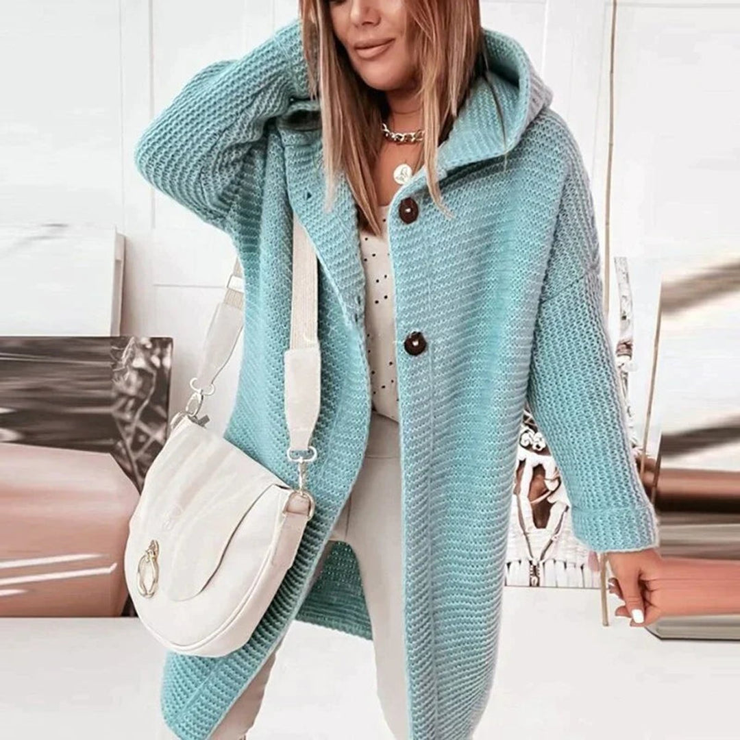 Strickjacke Damen Lang Mit Kapuze Oversized Warm – Elegante Cardigan Für Übergang Und Winter 8