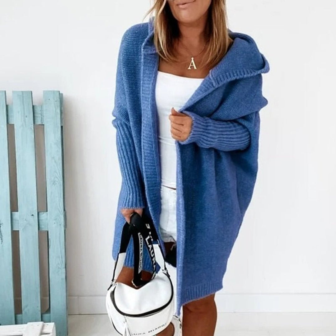 Strickjacke Damen Oversized Mit Kapuze & Fledermausärmeln – Modischer Cardigan Für Herbst Und Winter 10
