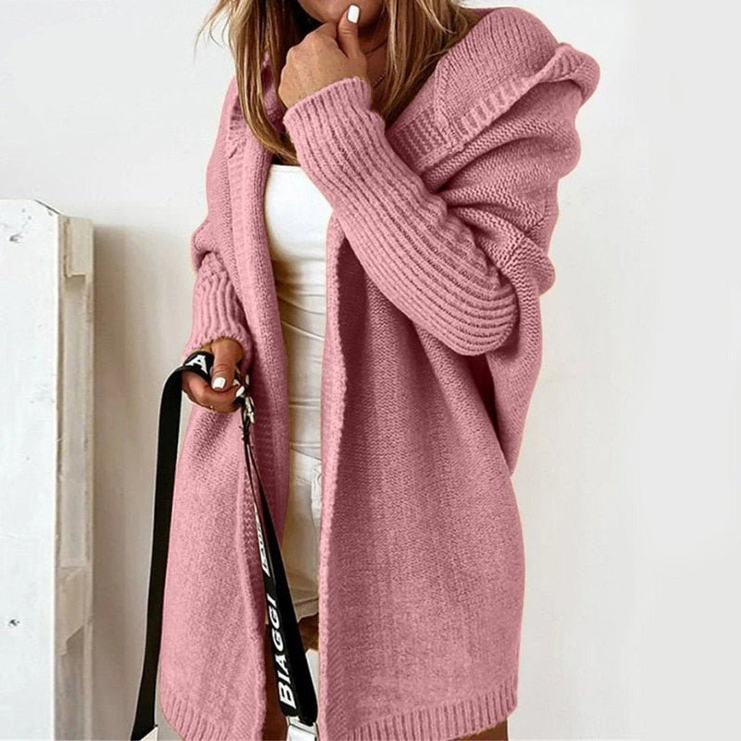 Strickjacke Damen Oversized Mit Kapuze & Fledermausärmeln – Modischer Cardigan Für Herbst Und Winter 6