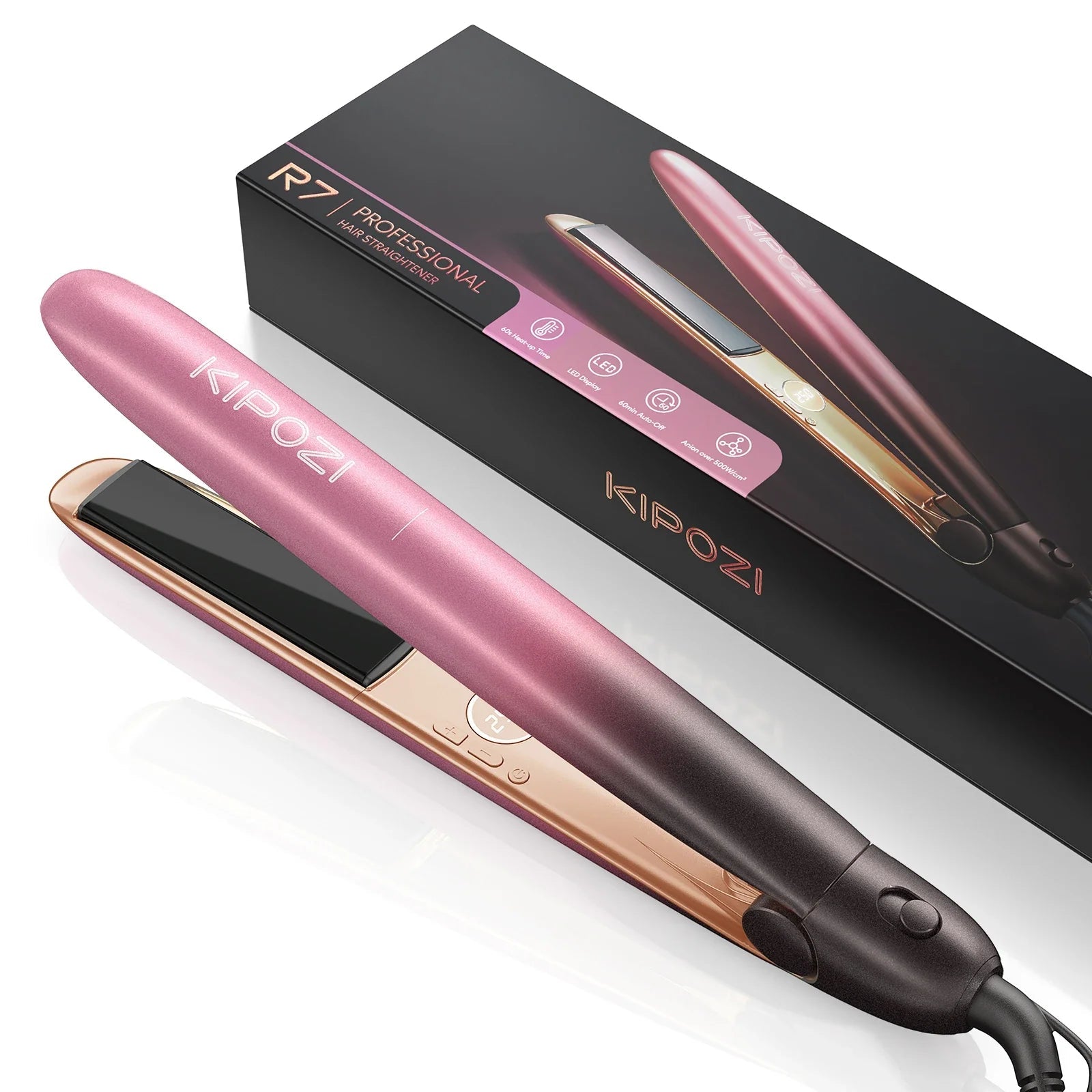 StyleLux - Rose Gold Hårglattejern og krøllejern 0