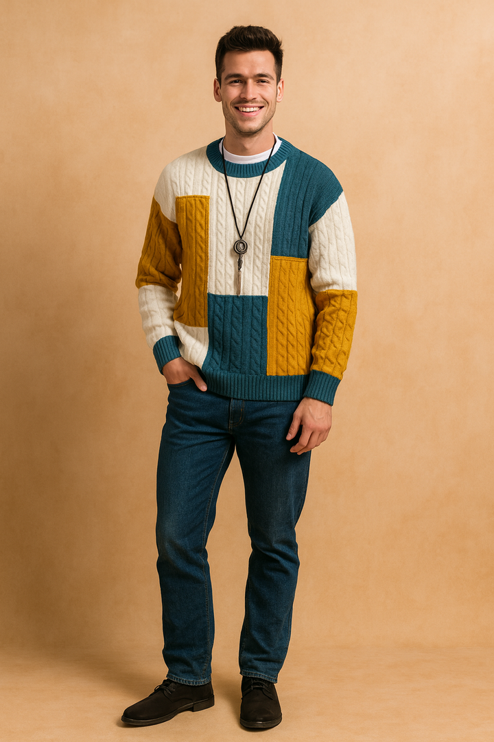 Sylwin | Klassisk sweater med rund hals 0