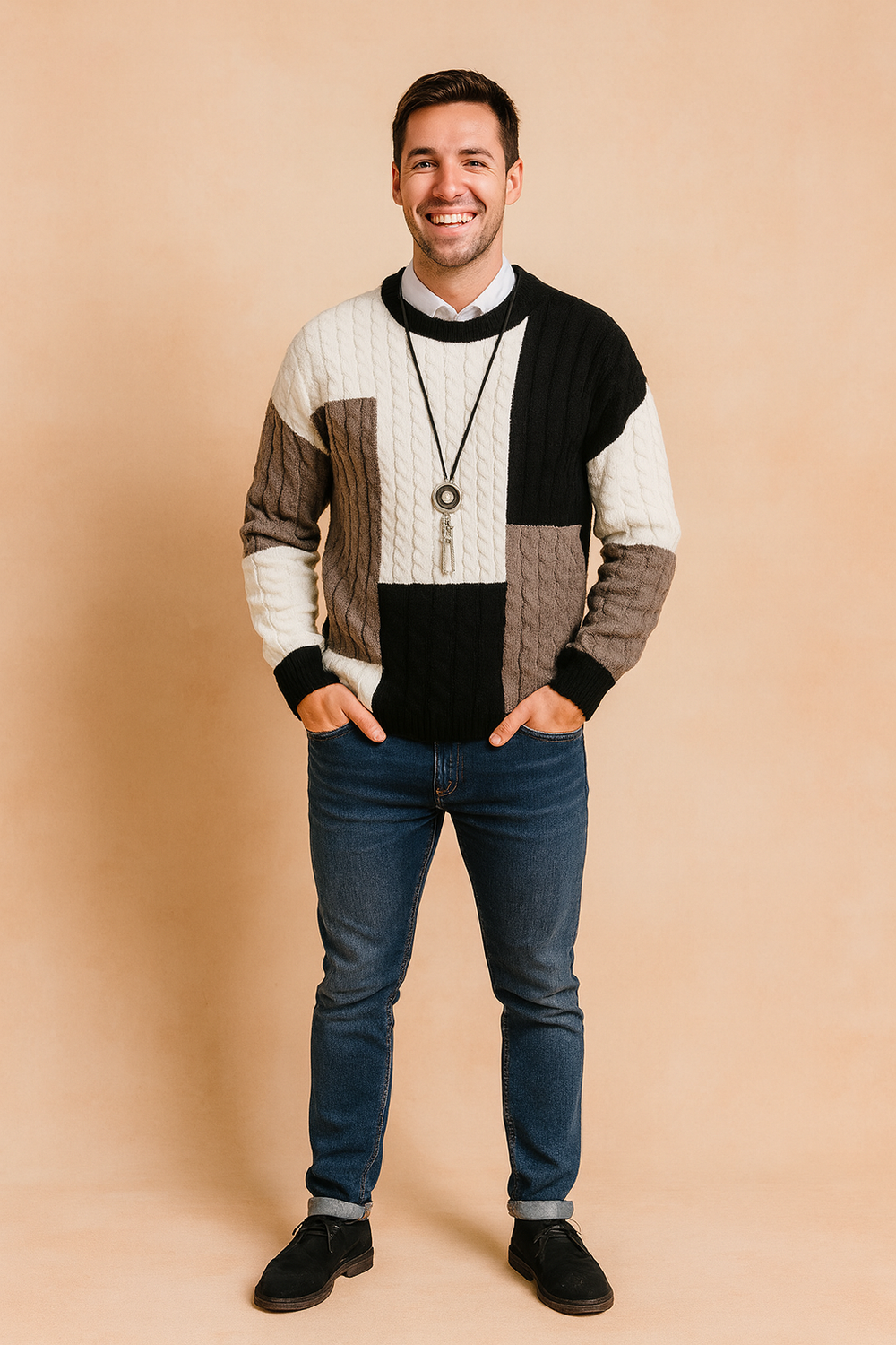 Sylwin | Klassisk sweater med rund hals 1