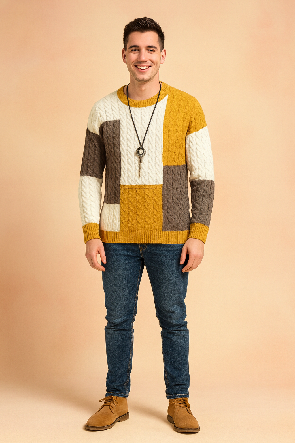 Sylwin | Klassisk sweater med rund hals 2