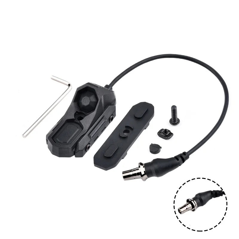 Taktisk lommelygte med dobbeltfunktionsfjernbetjeningsafbryder - Jagtlygte med AXON dobbeltfjernbetjeningsafbryder, M300 M600 passer til 20 mm skinner til airsoft-professionelle 0