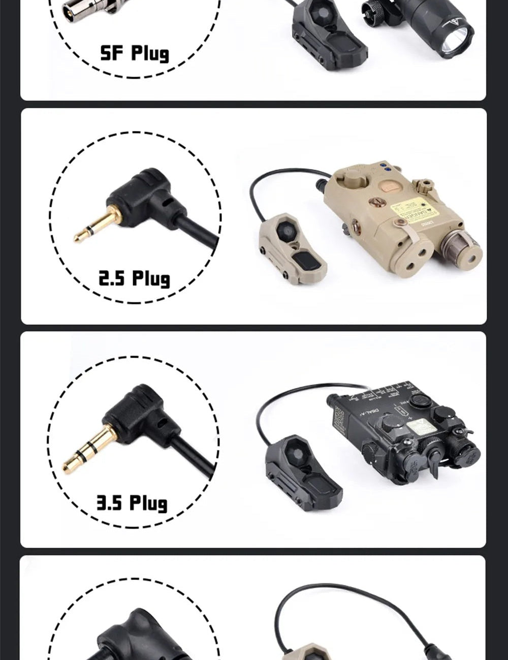 Taktisk lommelygte med dobbeltfunktionsfjernbetjeningsafbryder - Jagtlygte med AXON dobbeltfjernbetjeningsafbryder, M300 M600 passer til 20 mm skinner til airsoft-professionelle 1