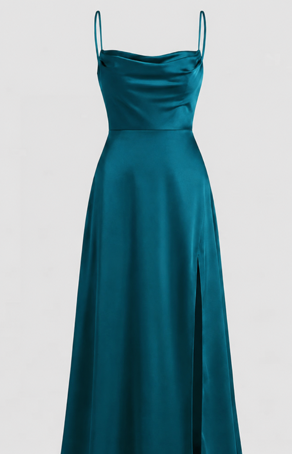 Elegant Maxikjole Til Kvinder Med Benslids Og Feminin Halsudskæring - Stilfuld Og Komfortabel Design