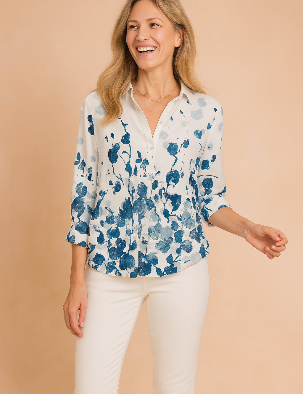 Tessa | Kunstnerisk bluse med et markant mønster 1