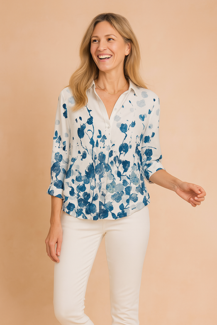 Tessa | Kunstnerisk bluse med et markant mønster 1