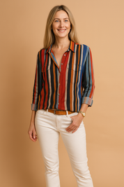 Tessa | Kunstnerisk bluse med et markant mønster 2