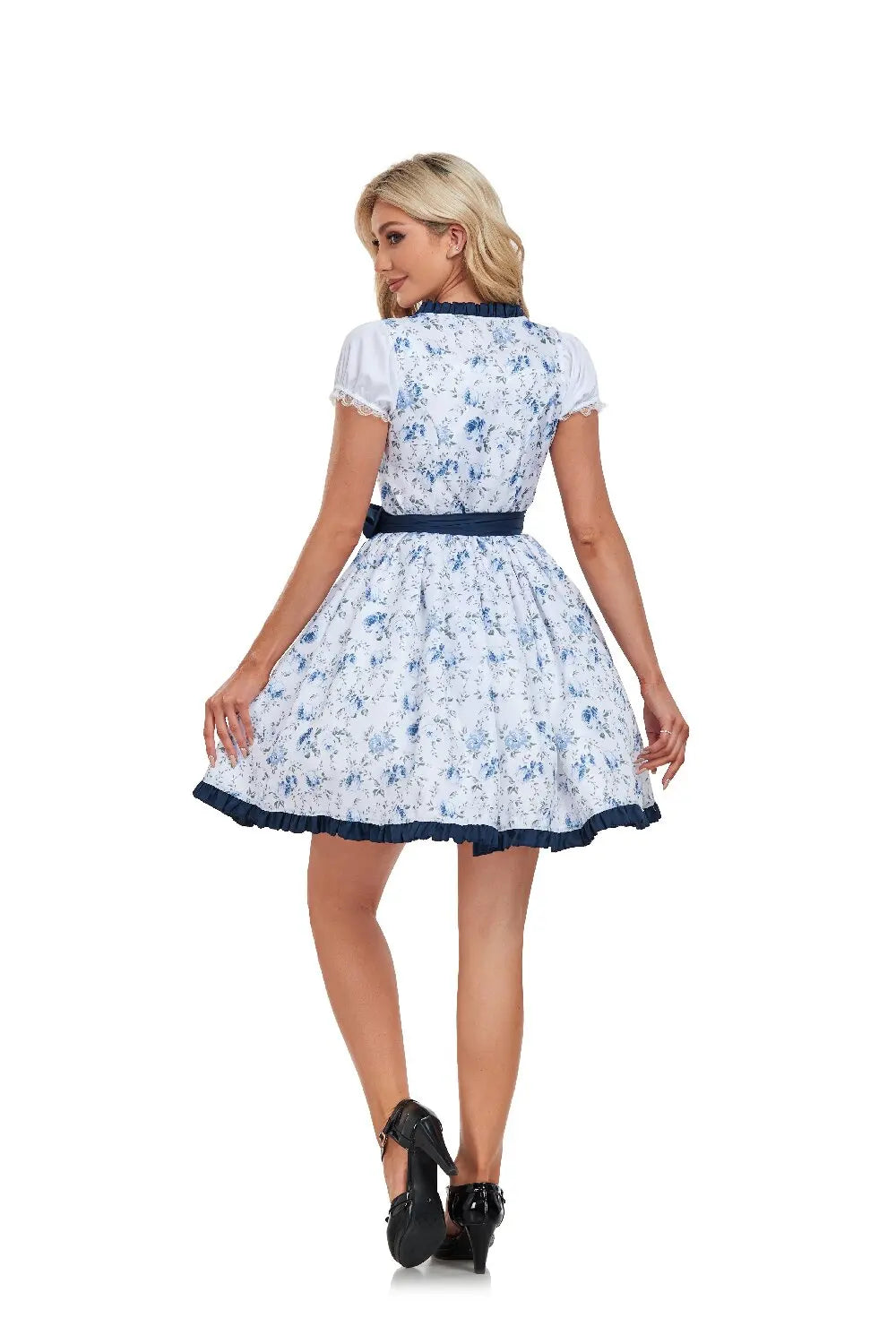 Trachtenkleid Damen Oktoberfest Kostümkleid Mit Karomuster Elegantes Dirndl Kleid Für Feste Und Feierlichkeiten 2
