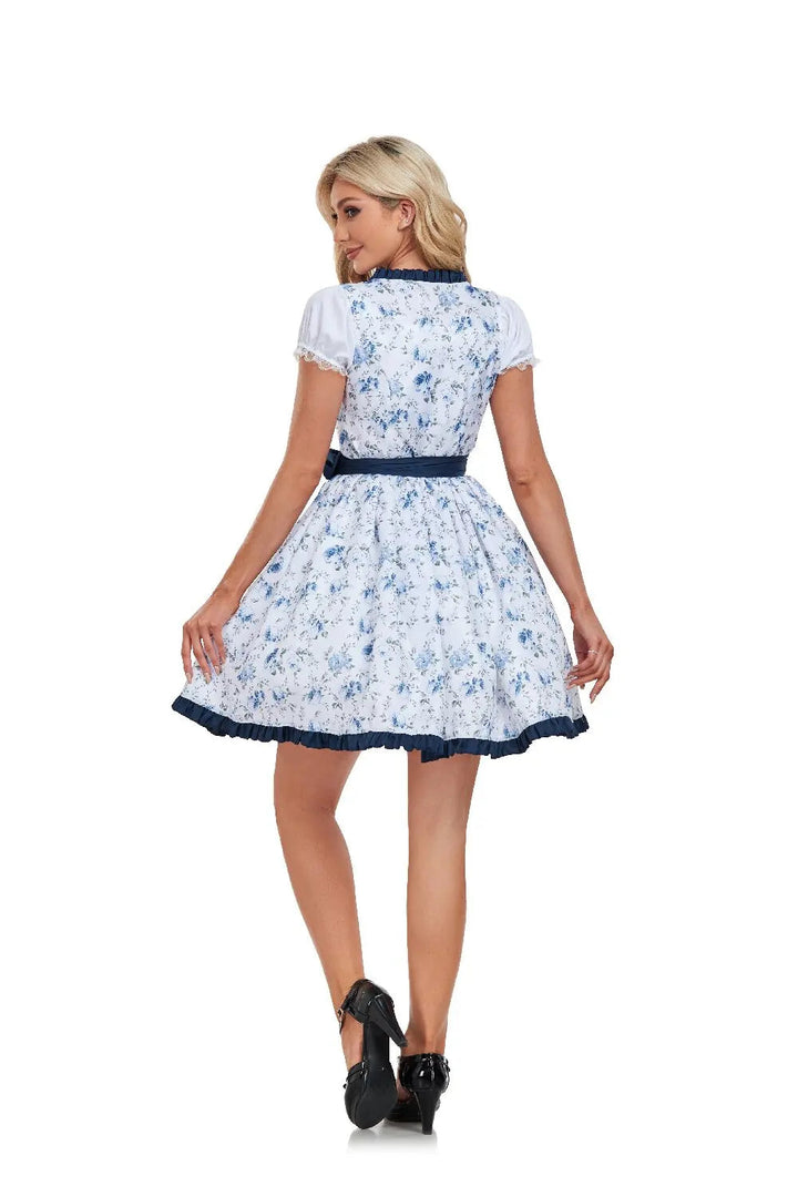 Trachtenkleid Damen Oktoberfest Kostümkleid Mit Karomuster Elegantes Dirndl Kleid Für Feste Und Feierlichkeiten 2