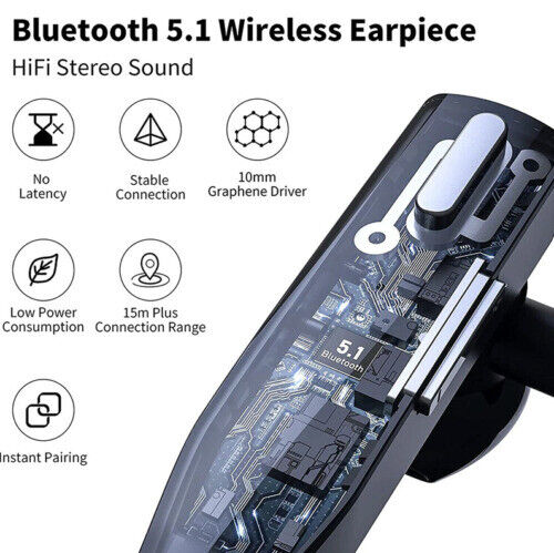 Trucker Dual Mic Trådløse Bluetooth 5.1 Støjreducerende Headset/Ørepropper 2