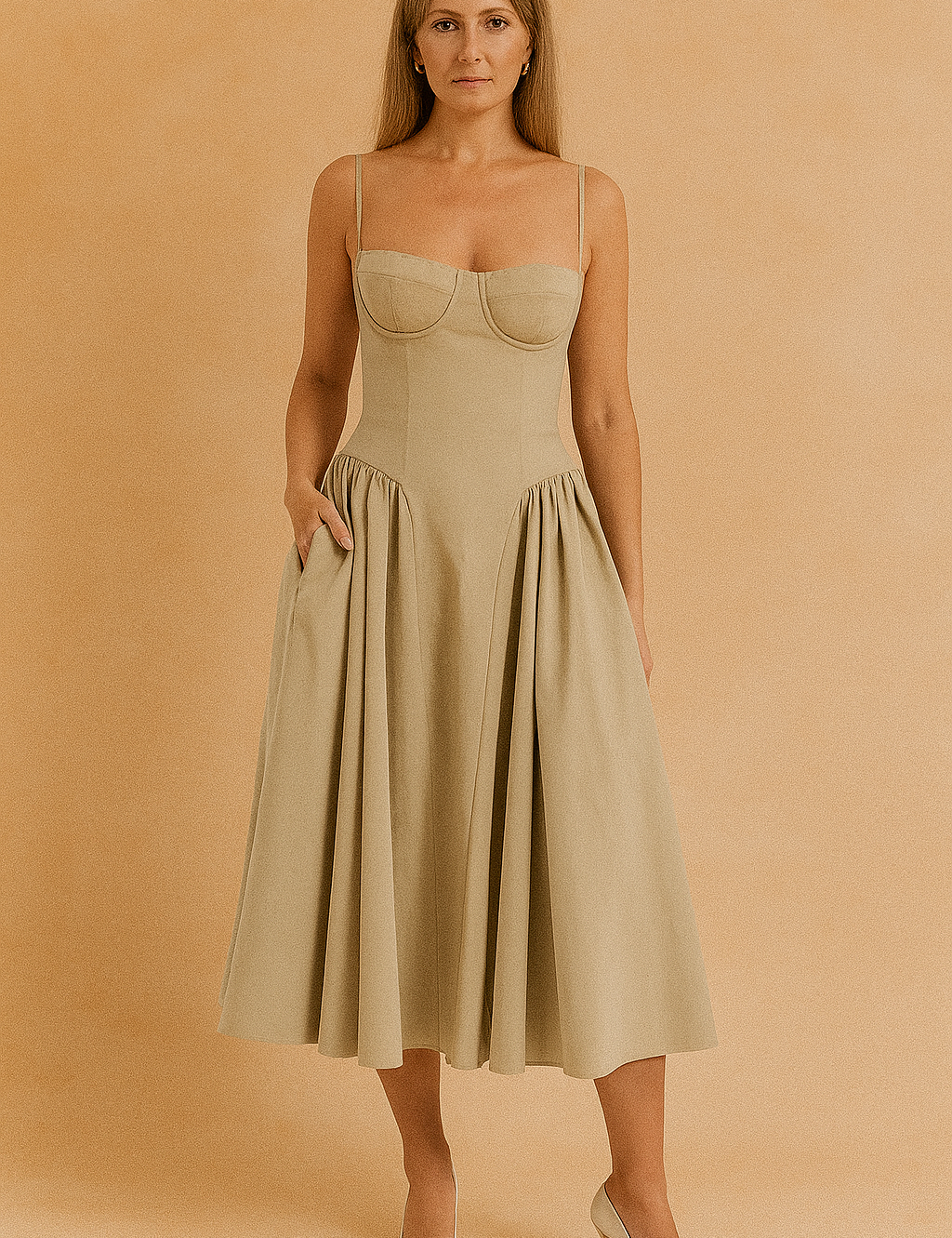 Tulum | Elegant Ærmeløs Korset Midi Sommerkjole 10