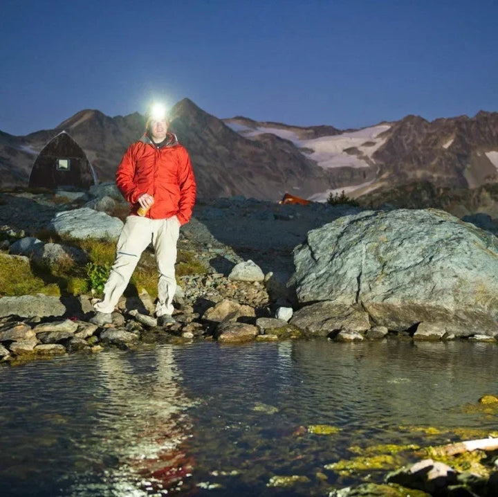 USB genopladelig LED-pandelampe – lys sensoraktiveret pandelampe til fiskeri, vandreture, nødsøgning eller campingeventyr 2